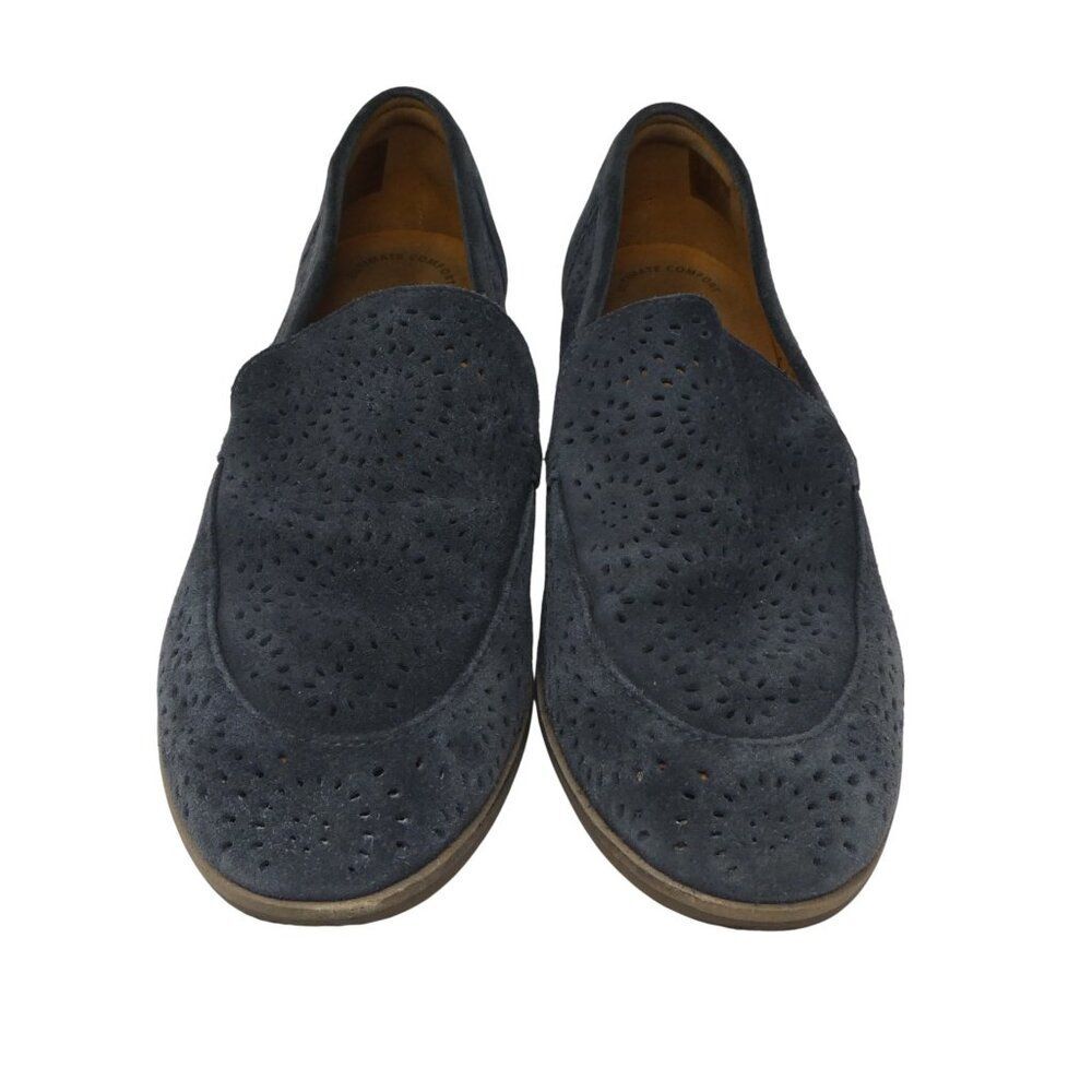 Clarks Trish Calla Blue Suede Laser Cut Loafers Flats‎ Womens 8.5 - Picture 6 of 13